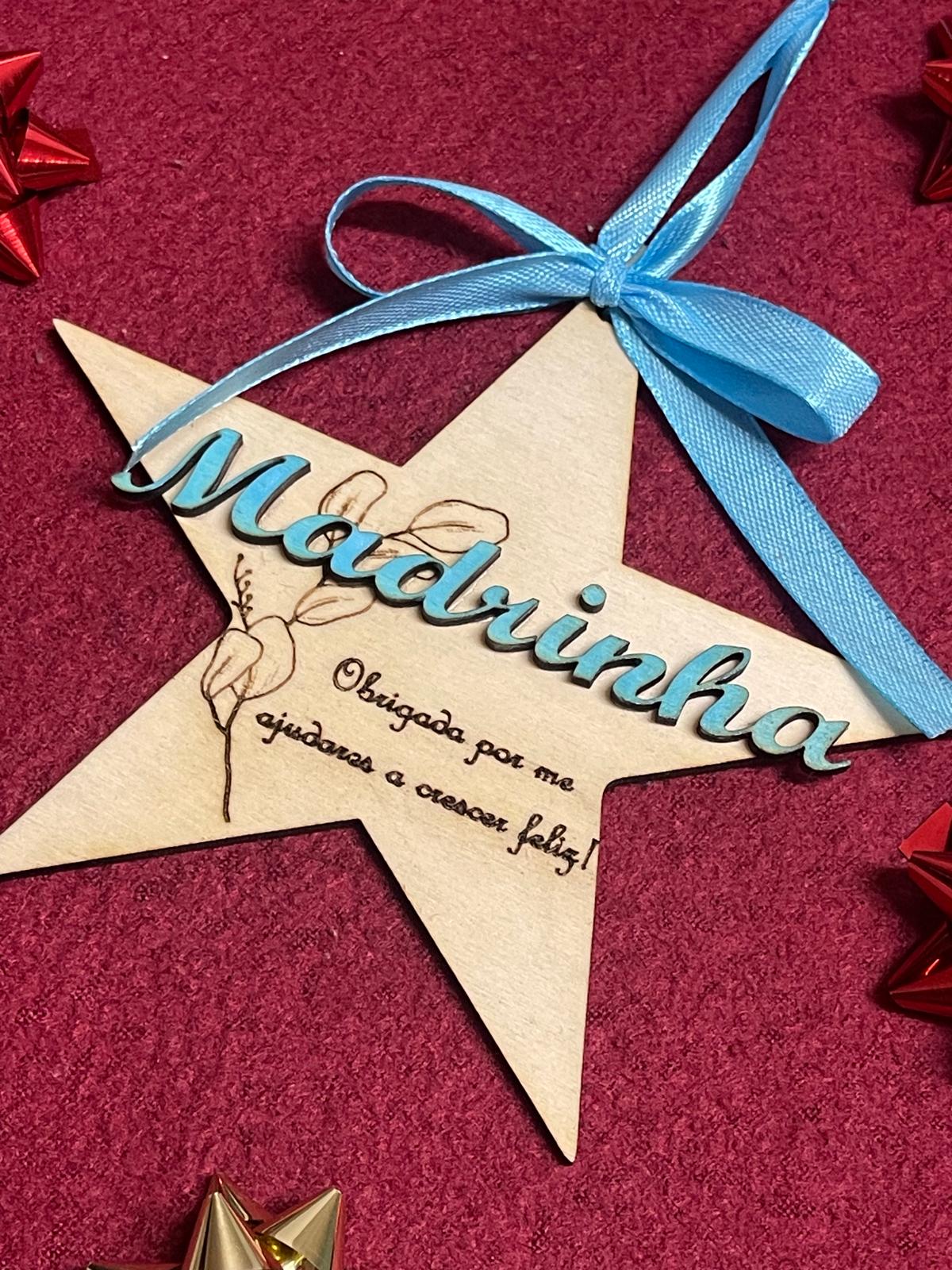 Estrela para árvore de Natal- Madrinha 🎄