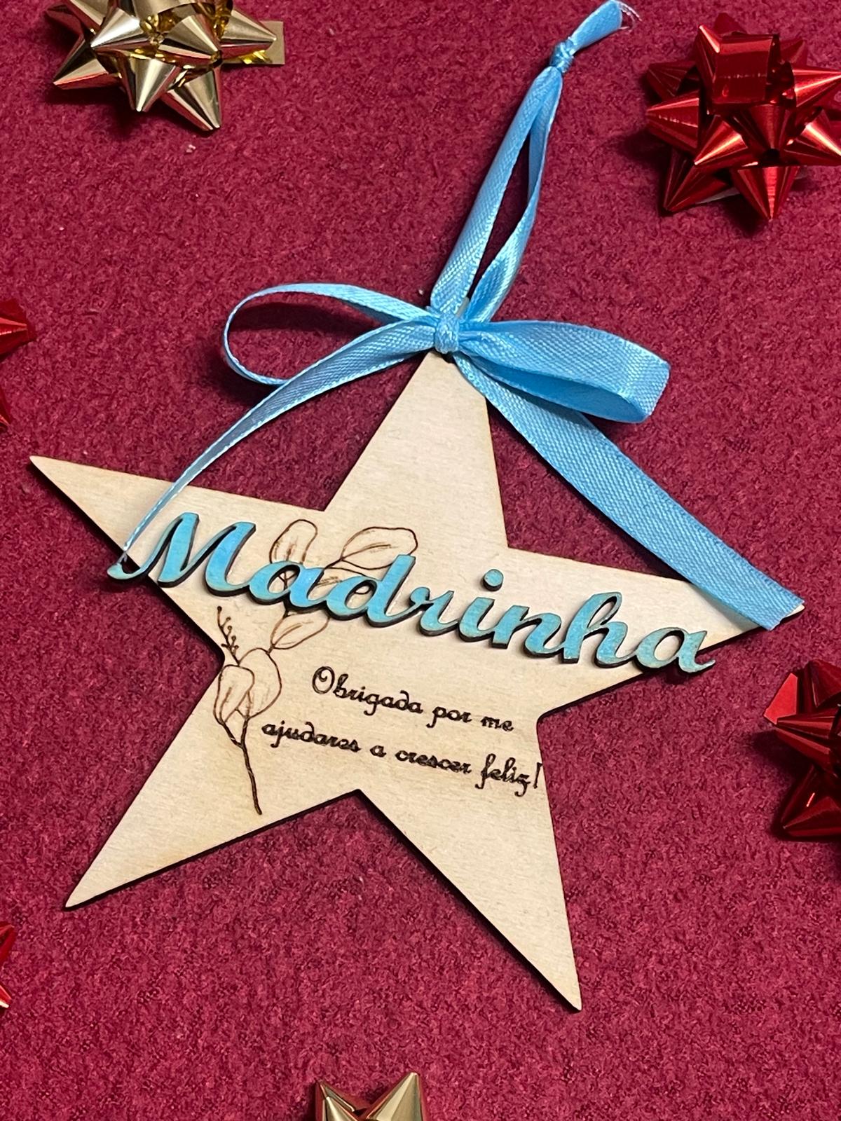 Estrela para árvore de Natal- Madrinha 🎄