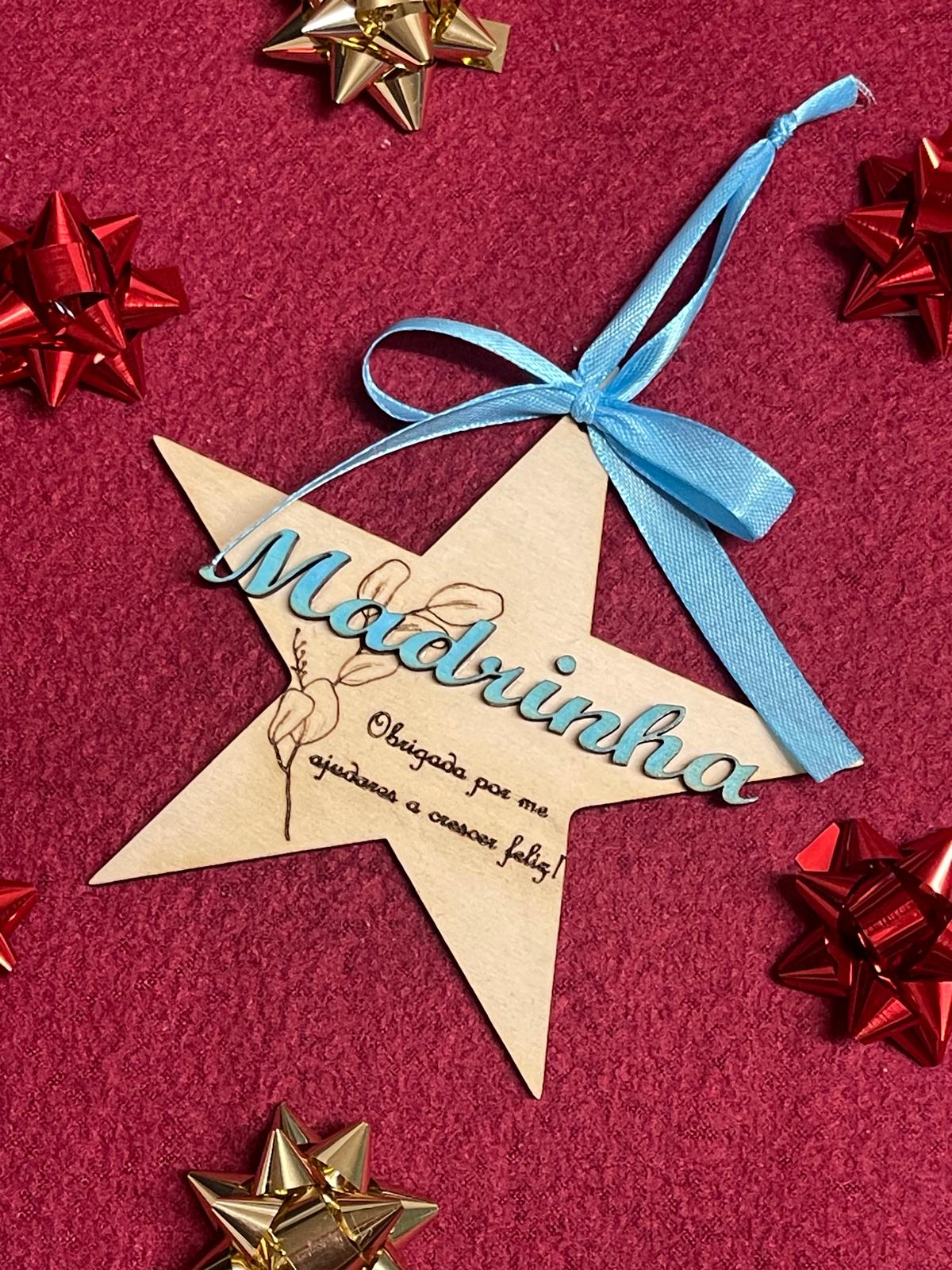 Estrela para árvore de Natal- Madrinha 🎄