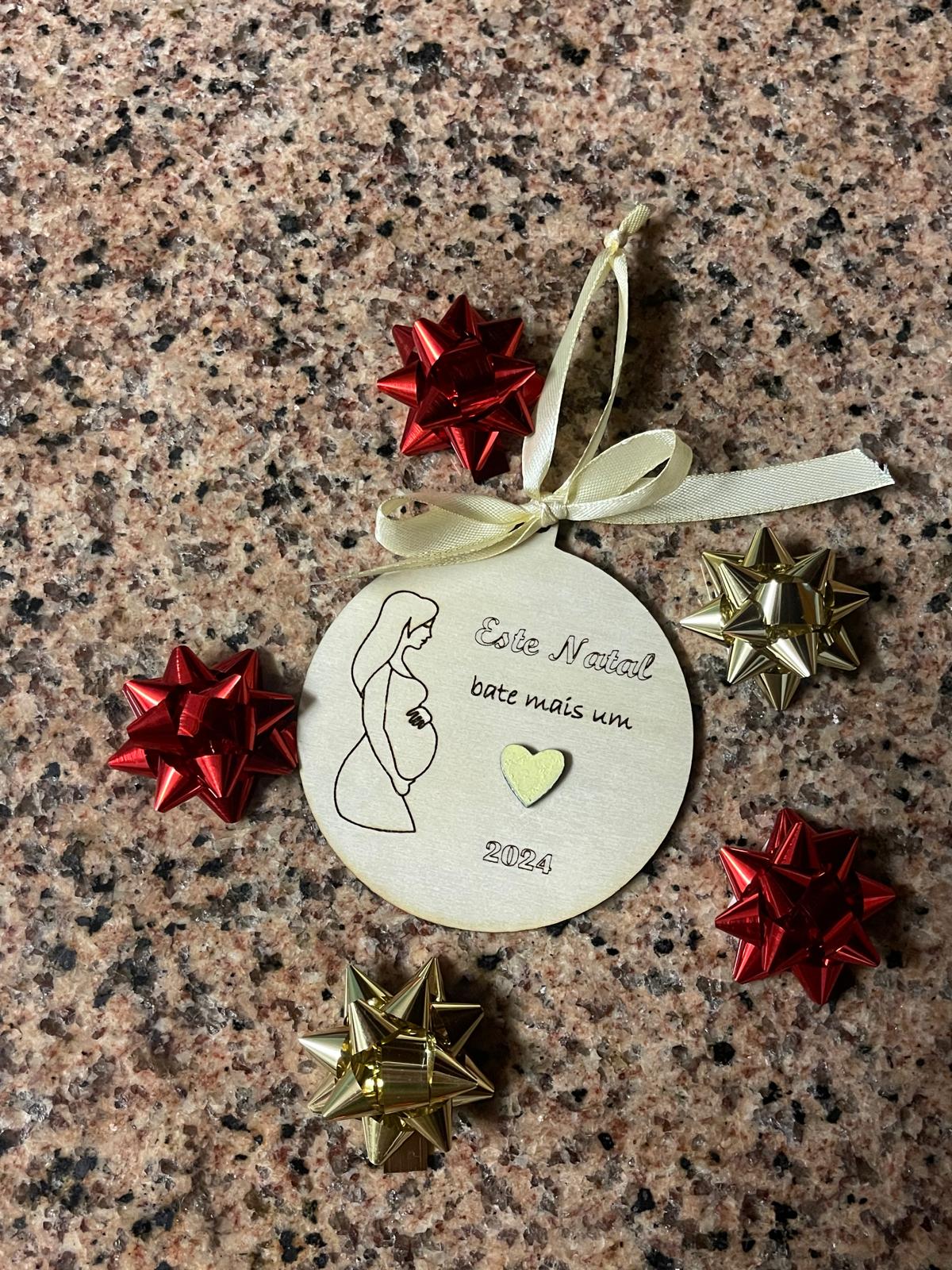 Bola de Natal personalizada - especial grávida 🎄